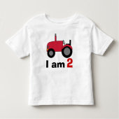 Red Tractor Birthday Kinder Shirts (Voorkant)