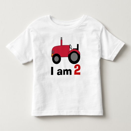 Red Tractor Birthday Kinder Shirts (Voorkant)