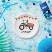 Red Tractor Birthday Party Paper Bord (Feest)