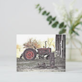 Red Tractor Briefkaart (Staand voorkant)