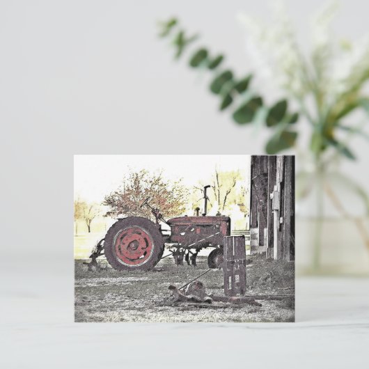 Red Tractor Briefkaart (Staand voorkant)