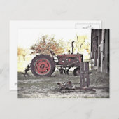 Red Tractor Briefkaart (Voorkant / Achterkant)