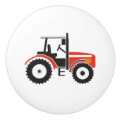 Red Tractor Custom Ceramic Knob. Keramische Knop (Voorkant)