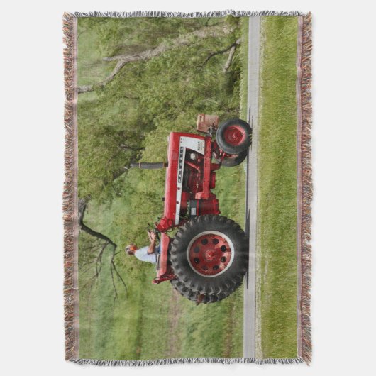 Red Tractor Deken (Voorkant Verticaal)