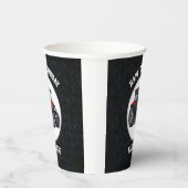 Red Tractor Farming Happy Birthday Name Equipment Papieren Bekers (Rechts)