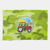 Red Tractor; heldere groene camo, camouflage Theedoek (Horizontaal)