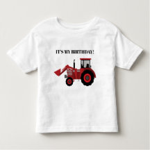 Red Tractor Het is mijn geboortedag gepersonalisee
