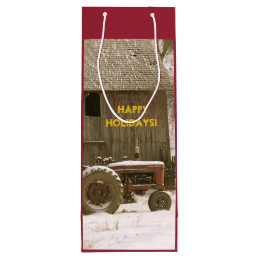 Red Tractor Holiday Wine of Cadeautas (Achterkant)