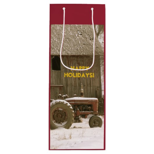 Red Tractor Holiday Wine of Cadeautas (Voorkant)