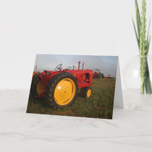 Red Tractor in het Wenskaart Morning Kaart