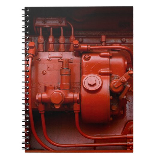 Red Tractor-motor Notitieboek (Voorkant)