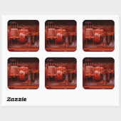 Red Tractor-motor Vierkante Sticker (Vel)