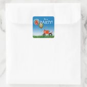 Red Tractor Party Sticker (Tas)