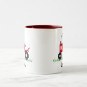 Red Tractor Personalized Mug Tweekleurige Koffiemok (Center)