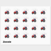 Red Tractor Ronde Sticker (Vel)