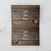 Red Tractor Rustic Barn Shed Card Kaart (Binnen)