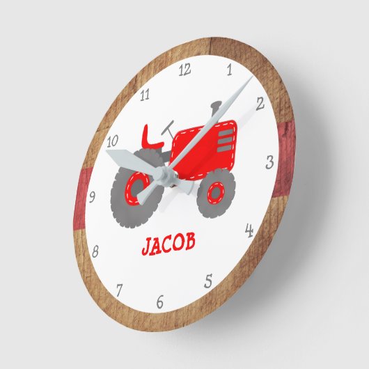  Red Tractor Rustic Boy Bedroom of Nursery Ronde Klok (Hoek)
