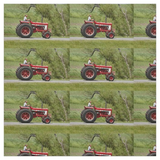 Red Tractor Stof (Swatch)