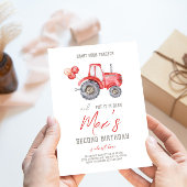 Red Tractor thema Verjaardag uitnodiging