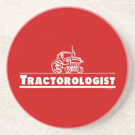 Red Tractor, tractoroloog Zandsteen Onderzetter (Voorkant)