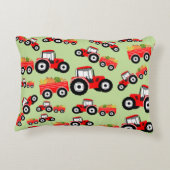 Red Tractor Truck Boerderij Produce Accent Kussen (Achterkant)