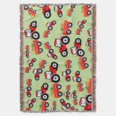 Red Tractor Truck Boerderij Produce Deken (Voorkant Verticaal)