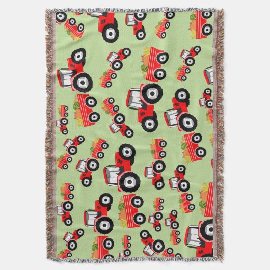 Red Tractor Truck Boerderij Produce Deken (Voorkant Verticaal)