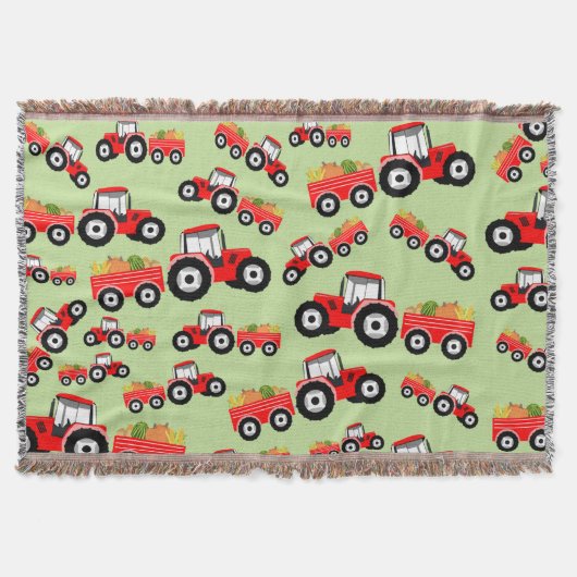 Red Tractor Truck Boerderij Produce Deken (Voorkant)