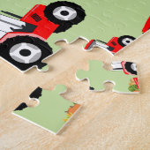 Red Tractor Truck Boerderij Produce Legpuzzel (Zijkant)