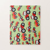 Red Tractor Truck Boerderij Produce Legpuzzel (Verticaal)