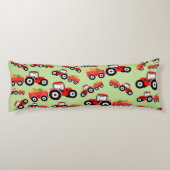 Red Tractor Truck Boerderij Produce Lichaamskussen (Achterkant)