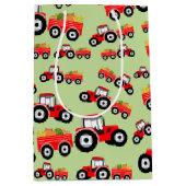 Red Tractor Truck Boerderij Produce Medium Cadeauzakje (Voorkant)