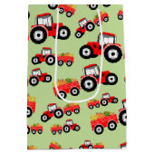 Red Tractor Truck Boerderij Produce Medium Cadeauzakje (Achterkant)