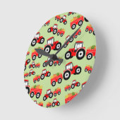 Red Tractor Truck Boerderij Produce Ronde Klok (Hoek)