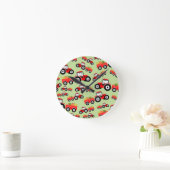 Red Tractor Truck Boerderij Produce Ronde Klok (Huis)