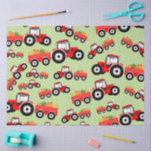 Red Tractor Truck Boerderij Produce Tissuepapier (Craft)