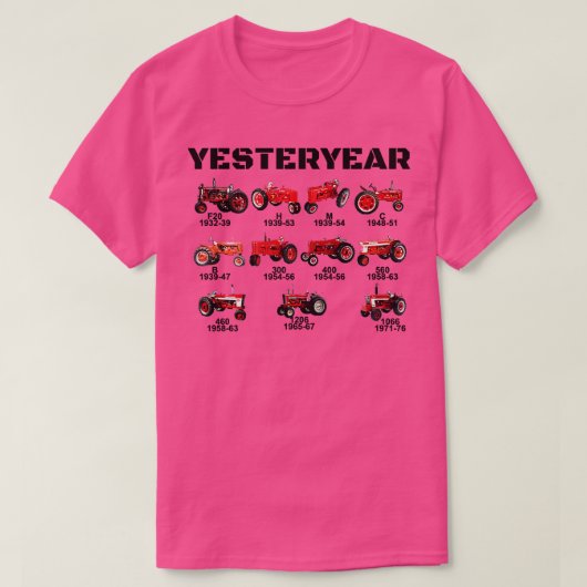 Red Tractor Yesteryear-hoes T-shirt (Design voorkant)