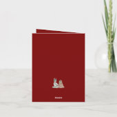Red Traditional Indian Wedding Invitation Kaart (Achterkant)