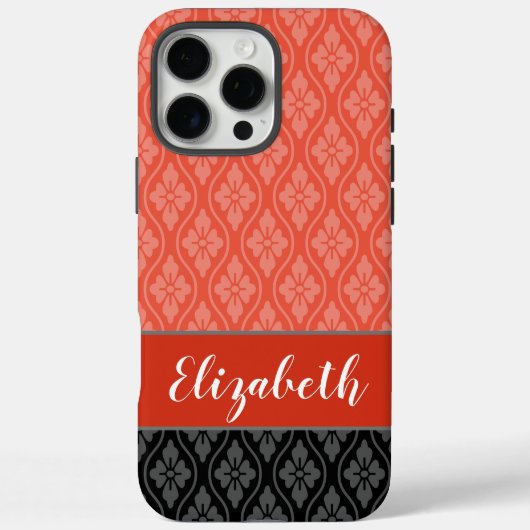 Red Traditional Japanse Tatewaku Pattern Case-Mate iPhone Case (Achterkant)