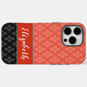Red Traditional Japanse Tatewaku Pattern Case-Mate iPhone Case (Achterkant (horizontaal))