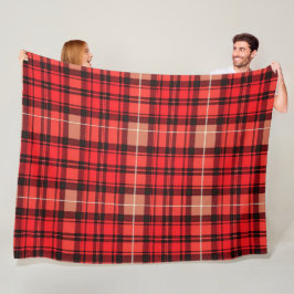 Red Traditional Plaid Tartan Trendy Collectie Fleece Deken