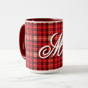 Red Traditional Plaid Tartan Trendy Collectie Mok