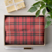 Red Traditional Plaid Tartan Trendy Collectie Tissuepapier (Geschenk)