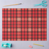 Red Traditional Plaid Tartan Trendy Collectie Tissuepapier (Craft)