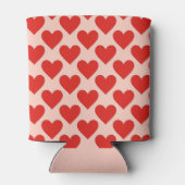 Red, traditional Valentine's day heart Blikjeskoeler (Achterkant)