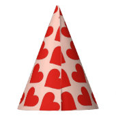 Red, traditional Valentine's day heart Feesthoedjes (Achterkant)
