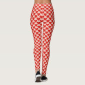 Red, traditional Valentine's day heart Leggings (Achterkant)