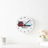 Red trailer truck illustration ronde klok (Huis)