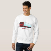 Red trailer truck illustration trui (Voorkant volledig)