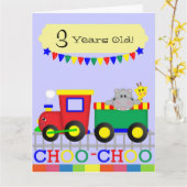 Red Train (8,5 inch x 11 inch) Groot Wenskaart Kaart (Gele Bloem)